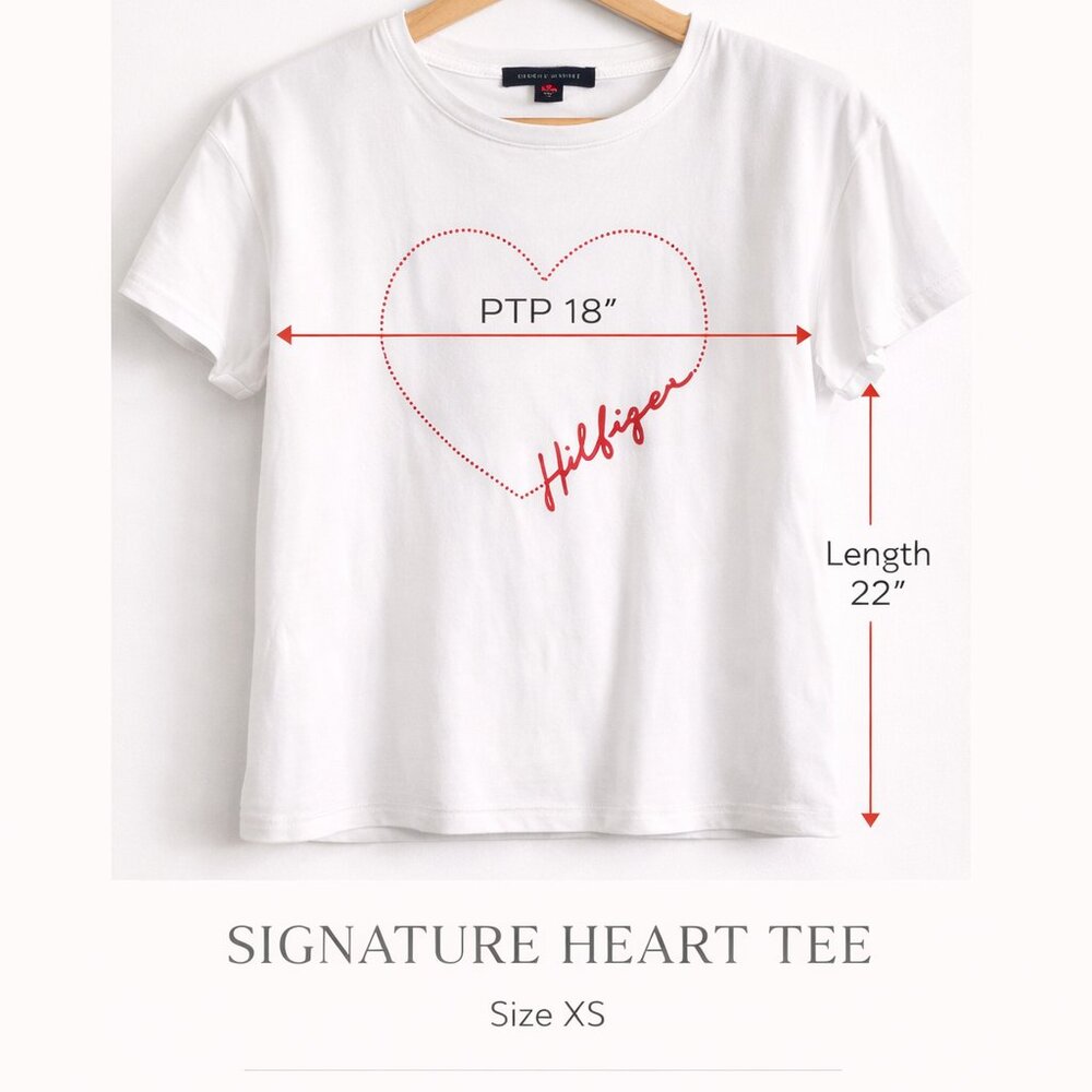 Tommy Hilfiger Women's Signature Heart-Graphic T-Shirt - Picture 4 of 9